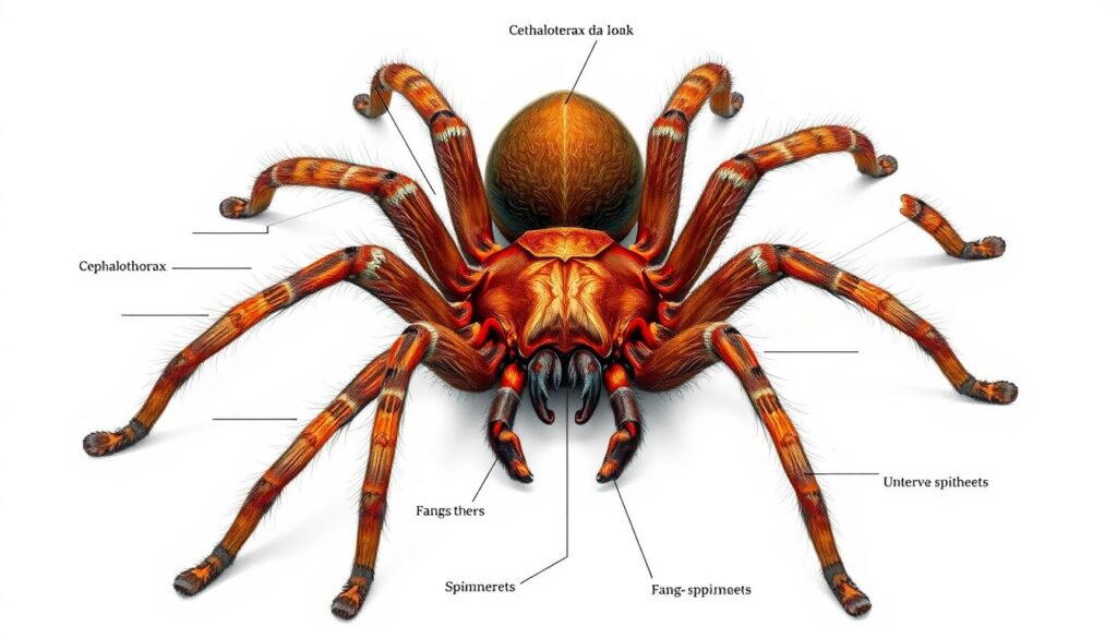 Anatomía de tarántulas