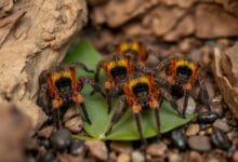 Behaviors observed in tarantula hatchlings from birth to maturity.