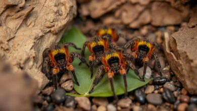 Behaviors observed in tarantula hatchlings from birth to maturity.