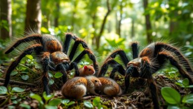 Consumo de pequeños roedores por tarántulas