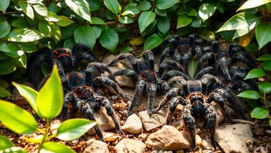 Degree of socialization and gregarious behavior in tarantulas.