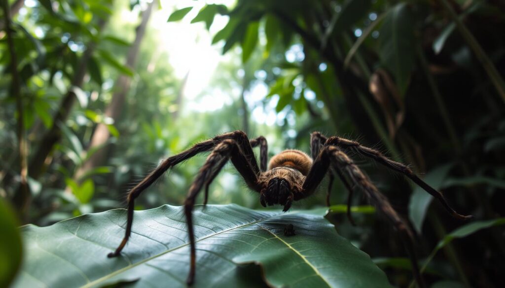 Goliath Birdeater hunting