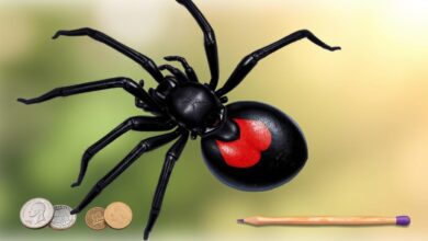 How big is a black widow spider?