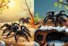 How tarantula behaviors change according to the season of the year.