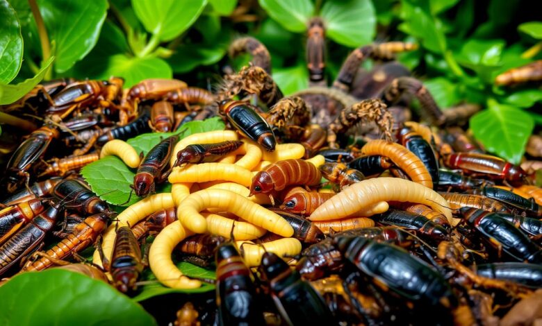 Insectos como Alimento de las tarántulas