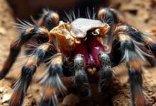 Relationship between molting and behavioral changes in tarantulas.