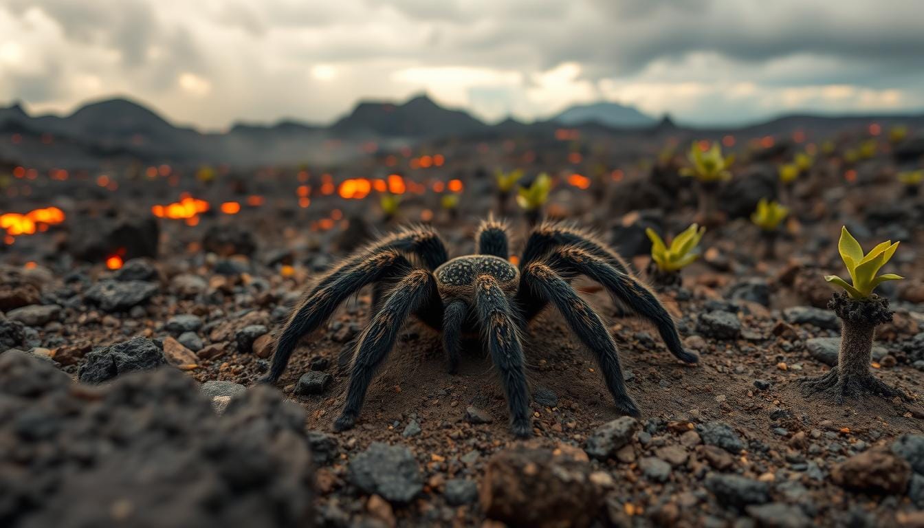 Tarantulas that inhabit volcanic areas and their adaptations to these ...