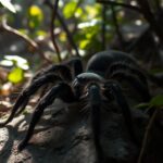 Strategies tarantulas use to escape dangerous situations.