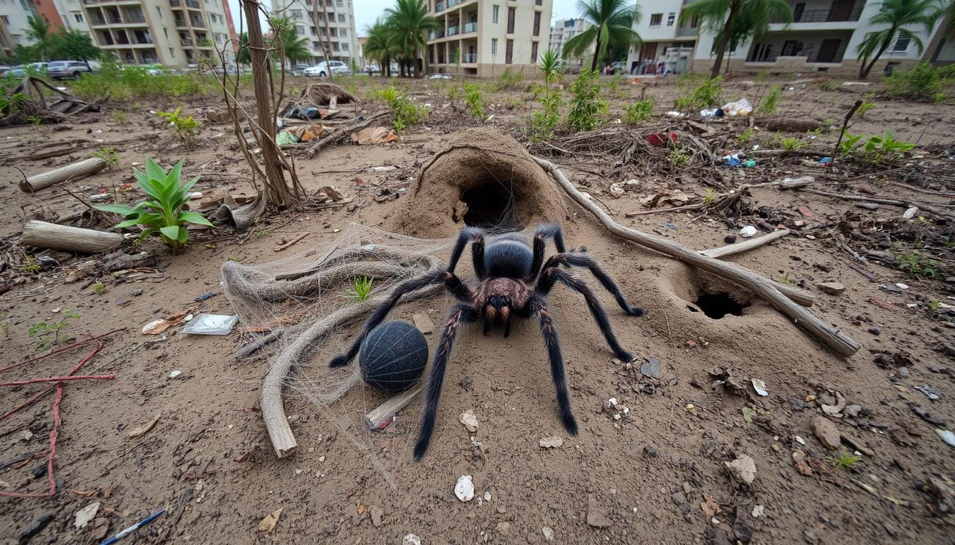 How tarantulas defend their territory and space from other animals