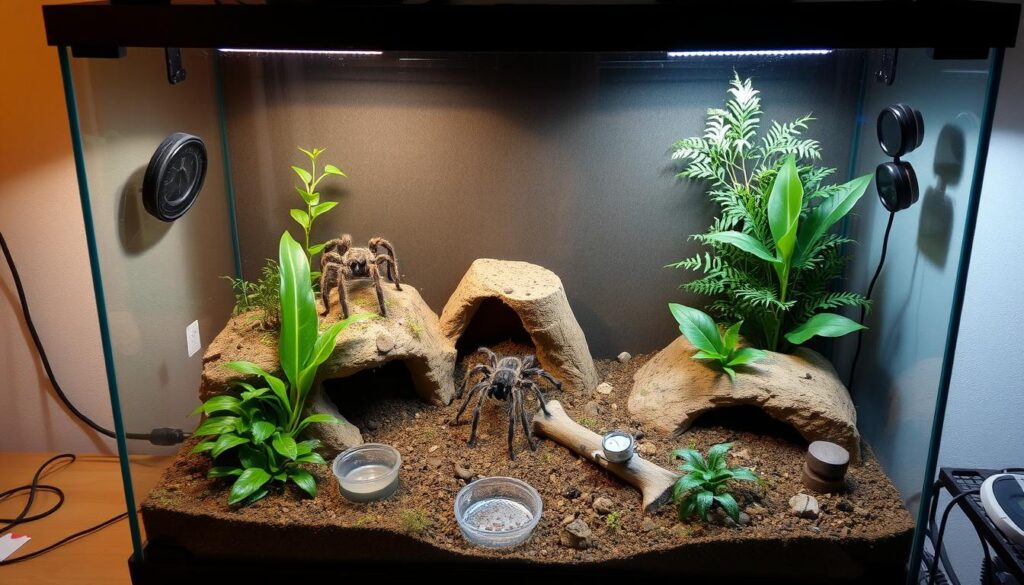 Tarantula breeding enclosure setup