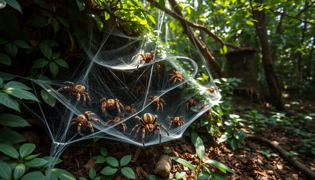 Tarantula colony