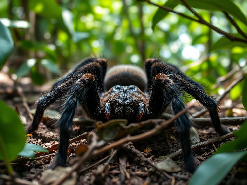 Tarántula en emboscada