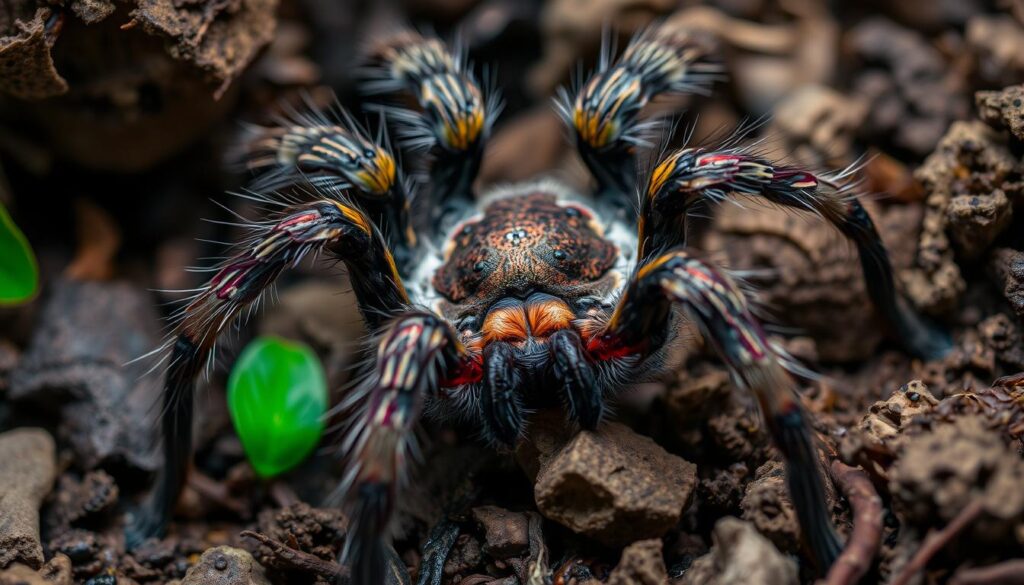 Tarántula en proceso de muda