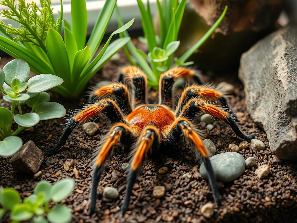 Tarántula en terrario