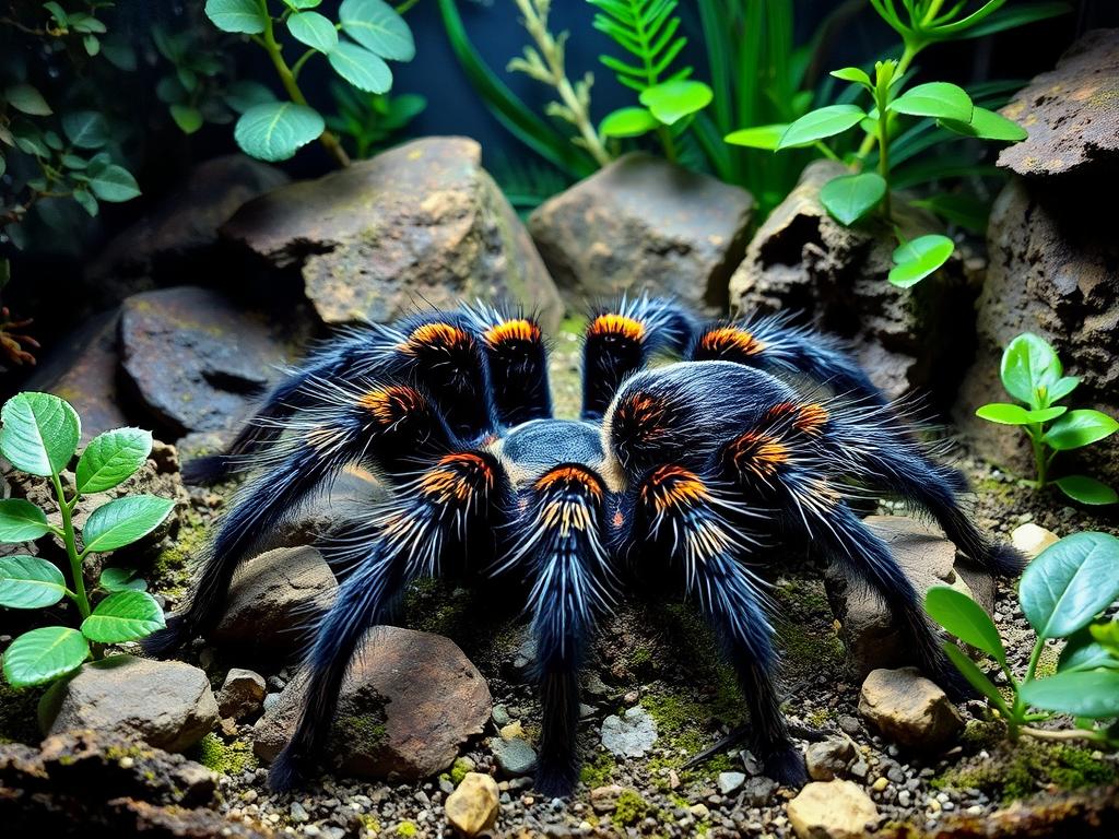 Tarántula en terrario