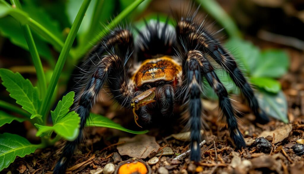 Tarantula feeding