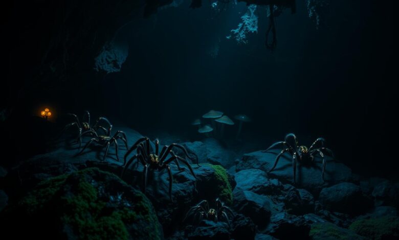 Tarantulas in caves and caves