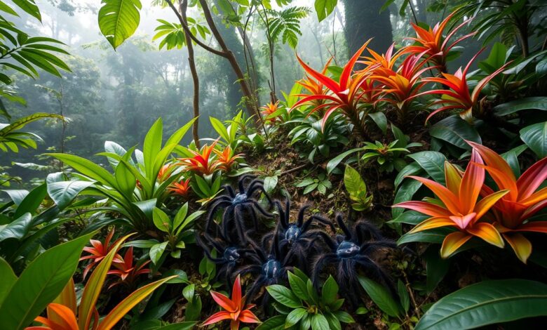 Tarantulas in cloud forests