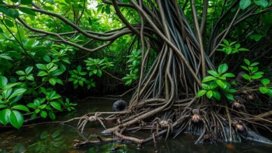 Tarantulas in mangroves