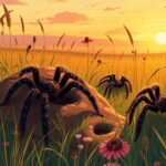 Tarantulas in prairies and grasslands