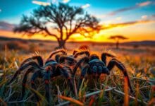Tarantulas in the African savanna
