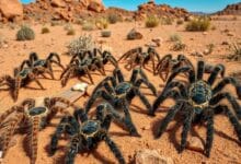 Tarantulas in xerophilous environments