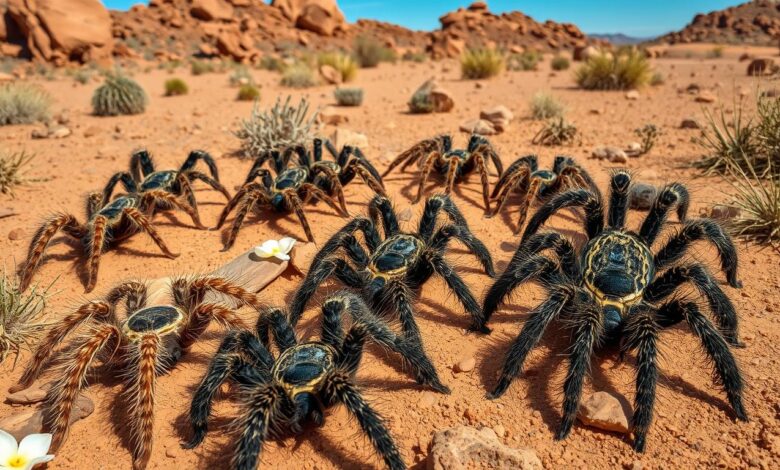 Tarantulas in xerophilous environments