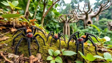 Tarantulas on the island of Madagascar