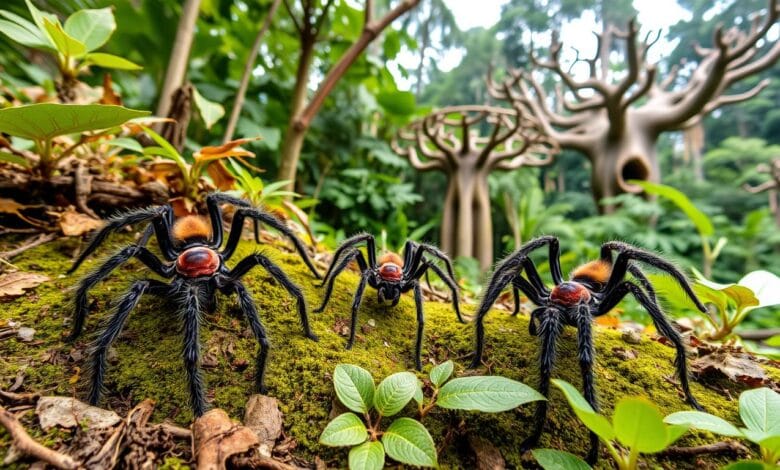 Tarantulas on the island of Madagascar