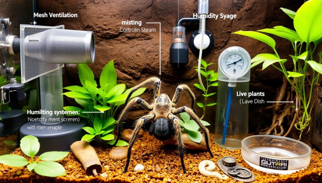 Terrarium ventilation and humidity regulation