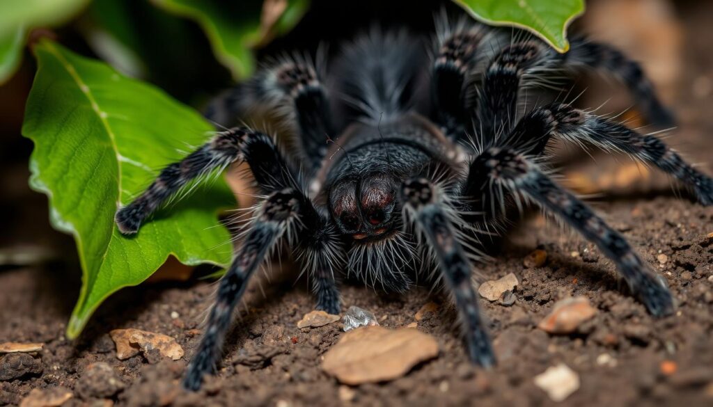 Urticating hairs in tarantulas