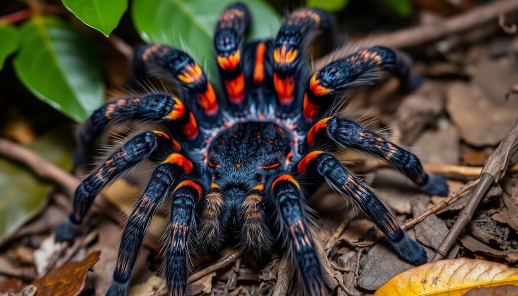 Vibrant colors in tarantulas