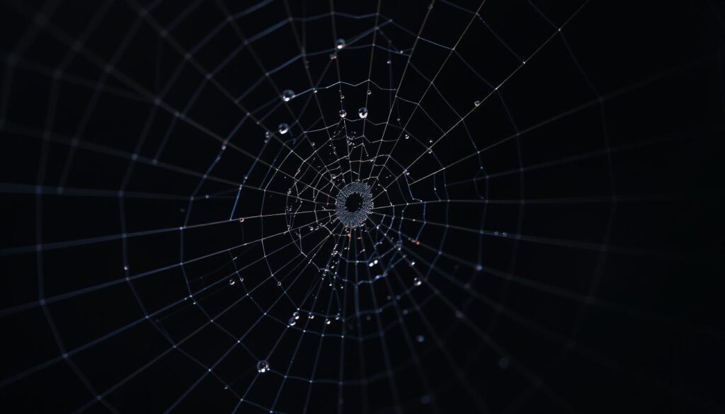 black widow spider web