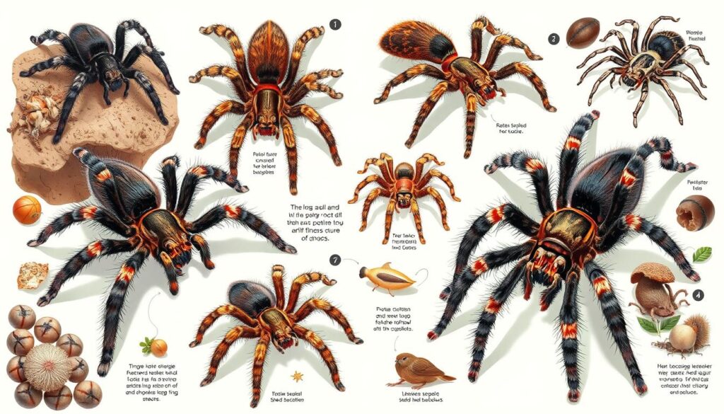 differences in tarantula molting behaviors