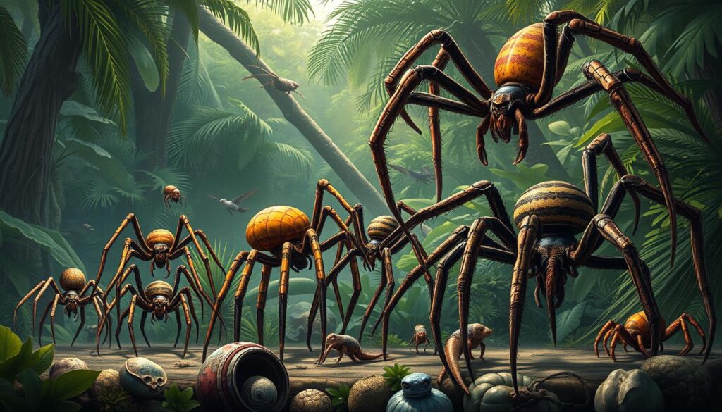 evolution of giant arachnids