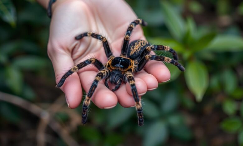 handling tarantula