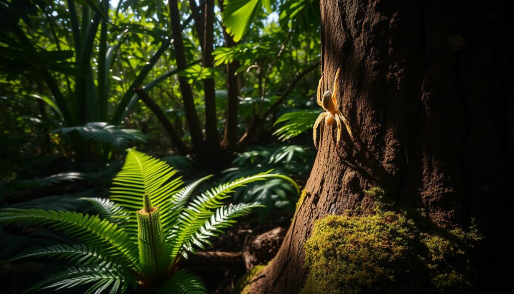 huntsman spider habitat