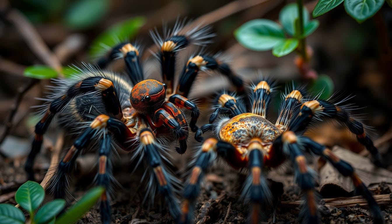 Details about tarantula courtship and mating rituals