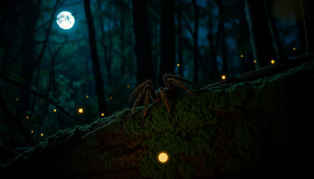 nighttime tarantula observation