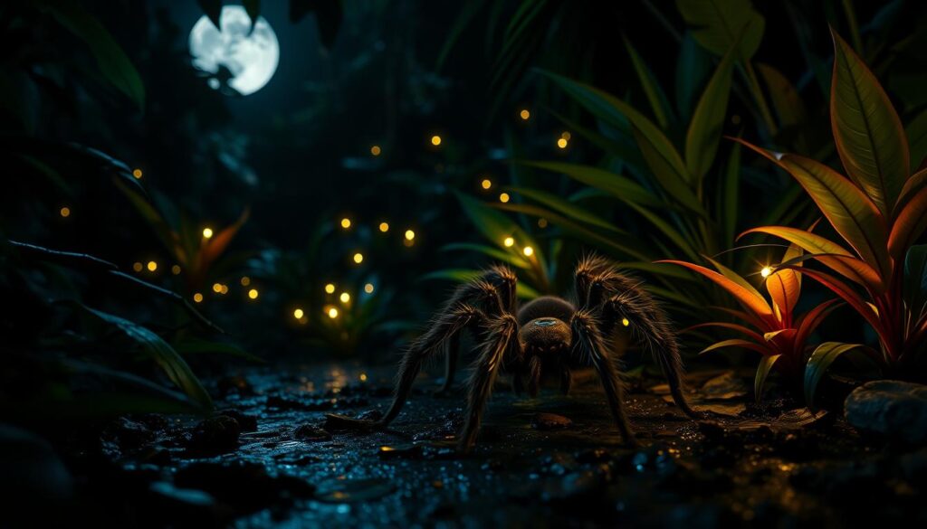 nocturnal tarantula hunting