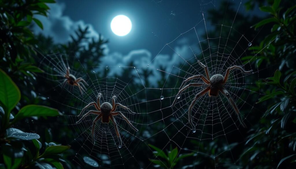 nocturnal web-building by tarantulas