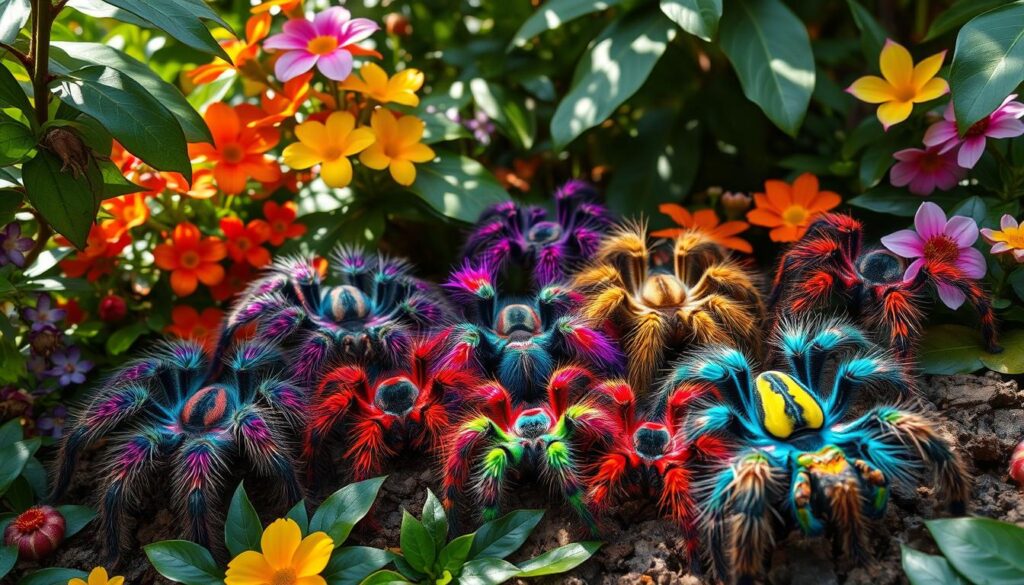 rainbow-hued tarantulas