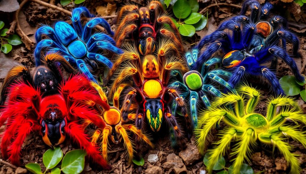 spectacularly colored tarantulas