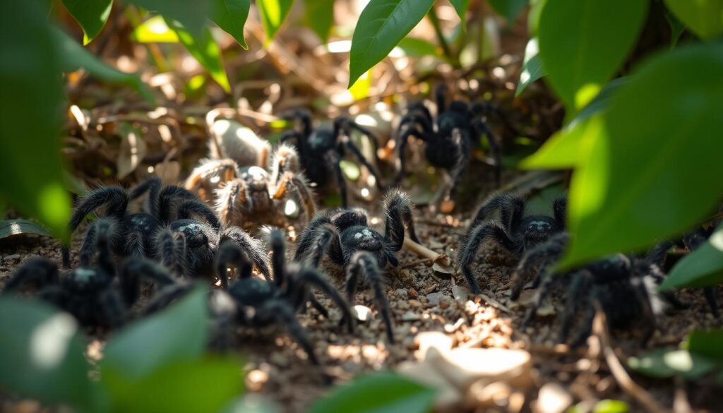 studying tarantula behavior