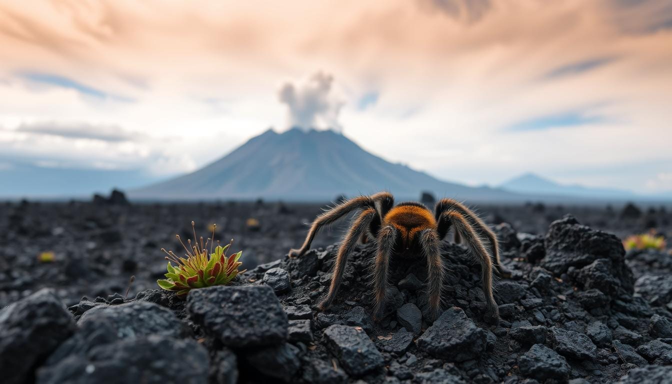 Tarantulas that inhabit volcanic areas and their adaptations to these ...